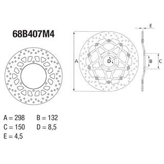 Disque de frein Brembo oro rond fixe 1035560 | Oxmoto