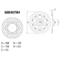Disque de frein Brembo oro rond fixe 1035560 | Oxmoto