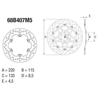 Disque de frein Brembo oro rond fixe 1035561 | Oxmoto