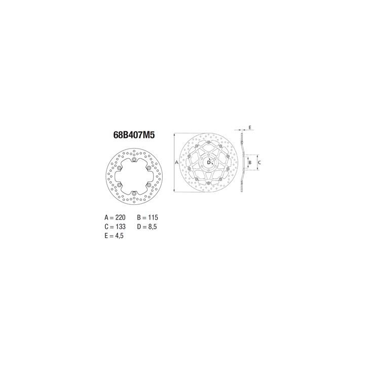 Disque de frein Brembo oro rond fixe 1035561 | Oxmoto