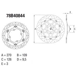 Disque de frein Brembo oro rond flottant 1035605 | Oxmoto