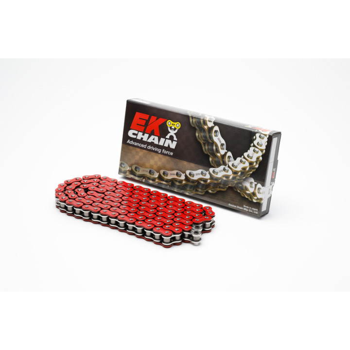 Chaine de transmission EK CHAIN 525 MVXZ2 - Joints Qx-Ring - attache à riveter