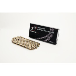 Chaine de transmission EK CHAIN ThreeD® 520 MXR/3D - MX Racing sans joints attache-rapide type clip