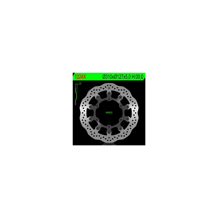 Disque de frein ng 1224x pétale flottant | Oxmoto
