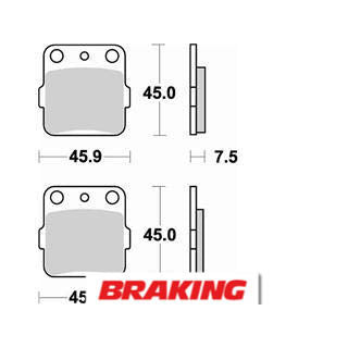 Plaquettes de frein Braking Off-Road/Quad métal fritté - 686CM44