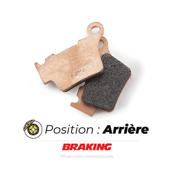 Plaquettes de frein arrière Braking 701cm46 métal fritté