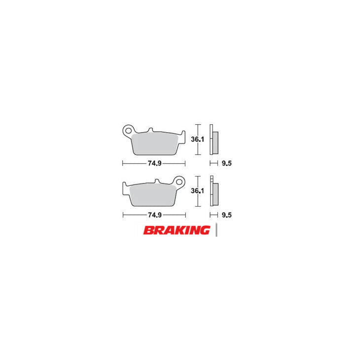 Plaquettes de frein arrière Braking 701cm44 métal fritté Yamaha yz80/85 - tt-r125