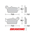 Plaquettes de frein arrière Braking 701cm46 métal fritté
