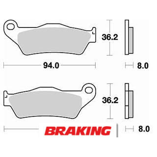 Plaquettes de frein avant Braking 746cm44 métal fritté