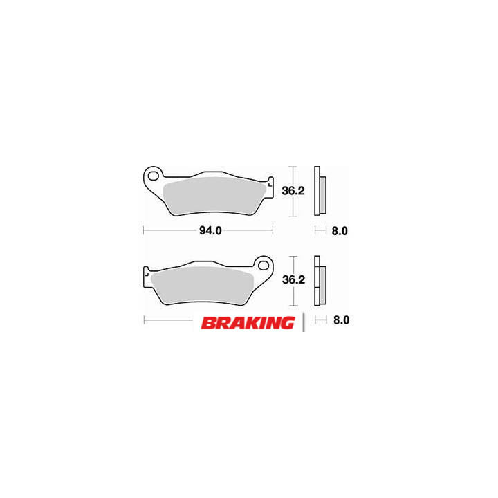 Plaquettes de frein avant Braking 746cm44 métal fritté