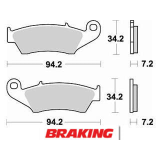 Plaquettes de frein Braking Off-Road/Quad métal fritté - 772CM44
