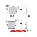 Plaquettes de frein arrière Braking 886cm44 métal fritté