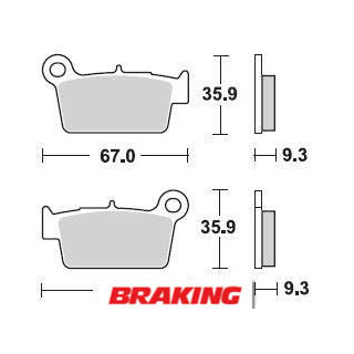 Plaquettes de frein Braking Off-Road/Quad métal fritté - 890CM44