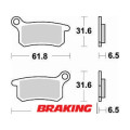 Plaquettes de frein avant et arrière Braking 873cm44 métal fritté ktm/husqvarna