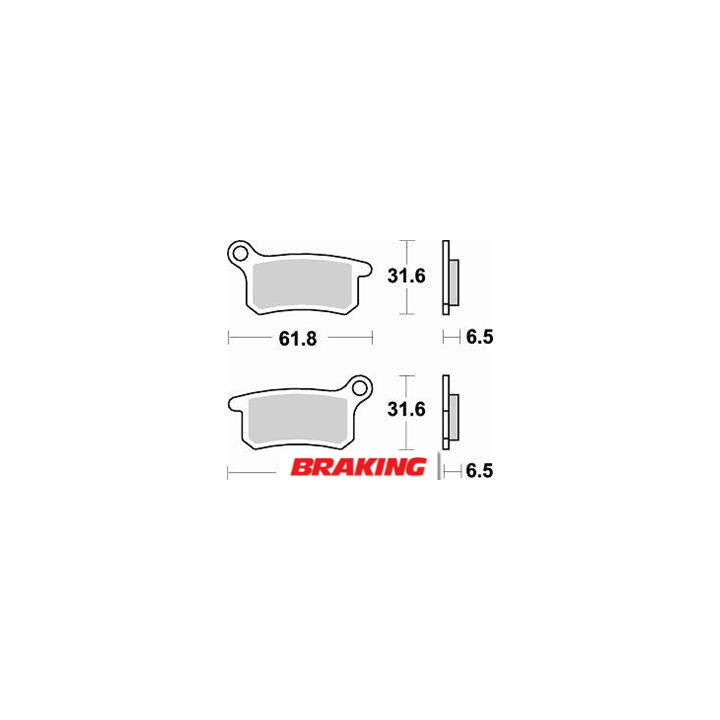 Plaquettes de frein avant et arrière Braking 873cm44 métal fritté ktm/husqvarna