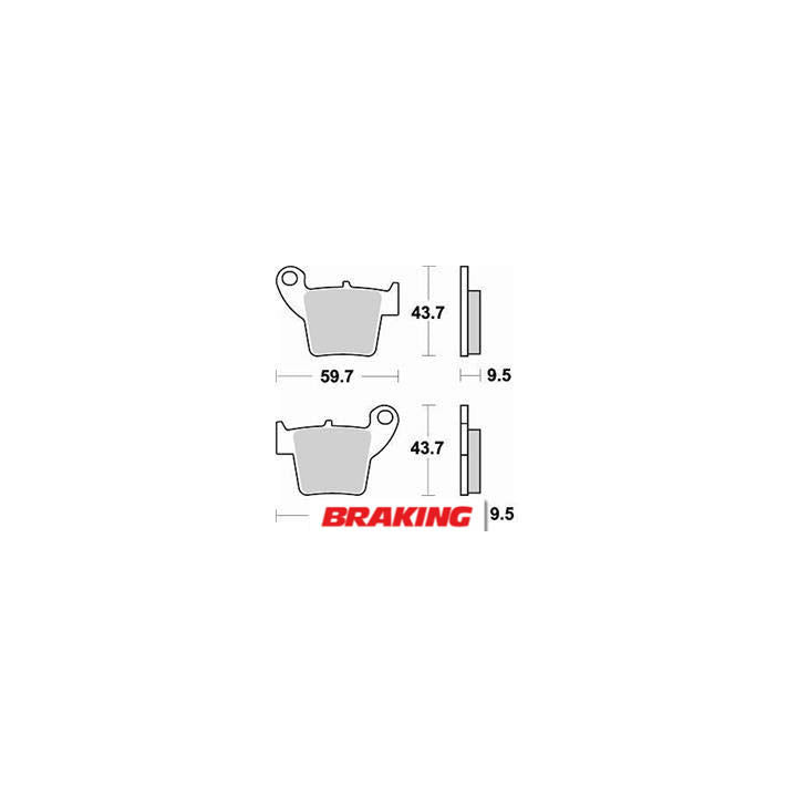 Plaquettes de frein arrière Braking 886cm46 métal fritté
