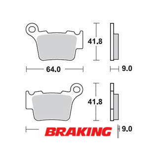 Plaquettes de frein Braking Off-Road/Quad métal fritté - 891CM44