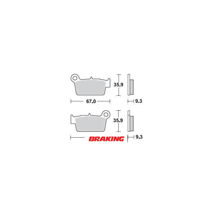 Plaquettes de frein Braking Off-Road semi-métallique - 890CM46
