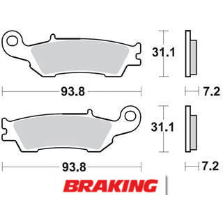 Plaquettes de frein avant Braking 929cm46 métal fritté