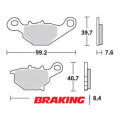 Plaquettes de frein Braking Off-Road/Quad métal fritté - 905CM44
