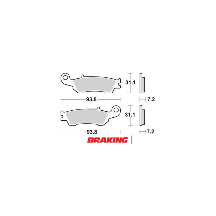 Plaquettes de frein avant Braking 929cm44 métal fritté Yamaha