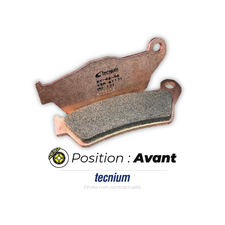 Plaquettes de frein Tecnium MX/Quad métal fritté - MO194