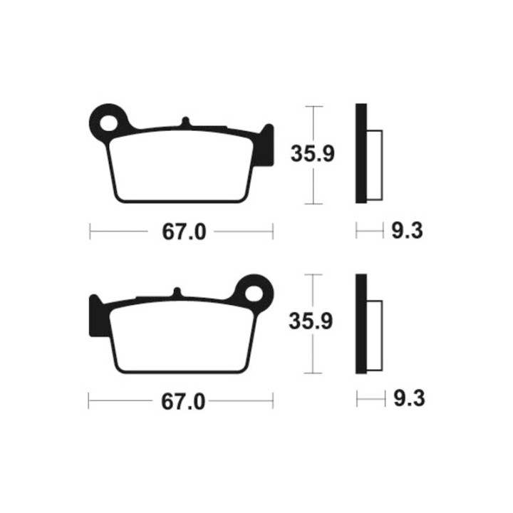 Plaquettes de frein Tecnium MX/Quad métal fritté - MO290