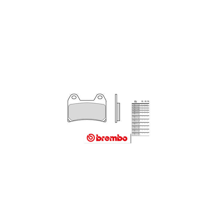 Plaquettes de frein Brembo route métal fritté - 07BB19SA