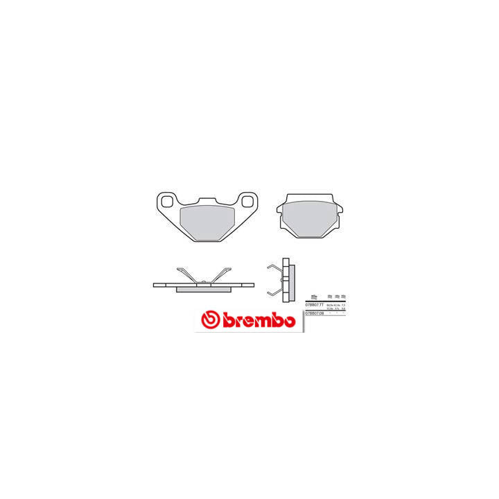 Plaquettes de frein Brembo route carbone céramique - 07BB0708