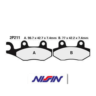 Plaquettes de frein avant Nissin 2p-211gs semi-métallique