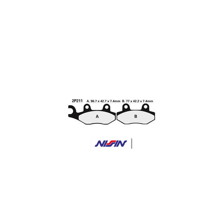Plaquettes de frein avant Nissin 2p-211gs semi-métallique