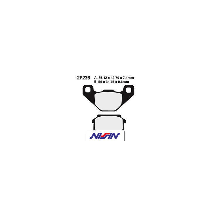 Plaquettes de frein avant Nissin 2p-236gs semi-métallique