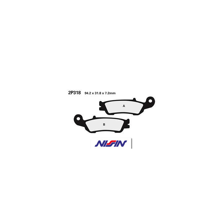 Plaquettes de frein Nissin route /Off-Road métal fritté - 2P-318ST