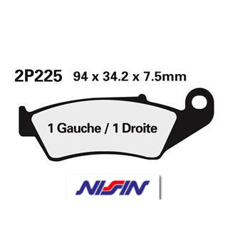 Plaquettes de frein Nissin route semi-métallique - 2P-225NS