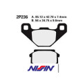 Plaquettes de frein Nissin route semi-métallique - 2P-236NS