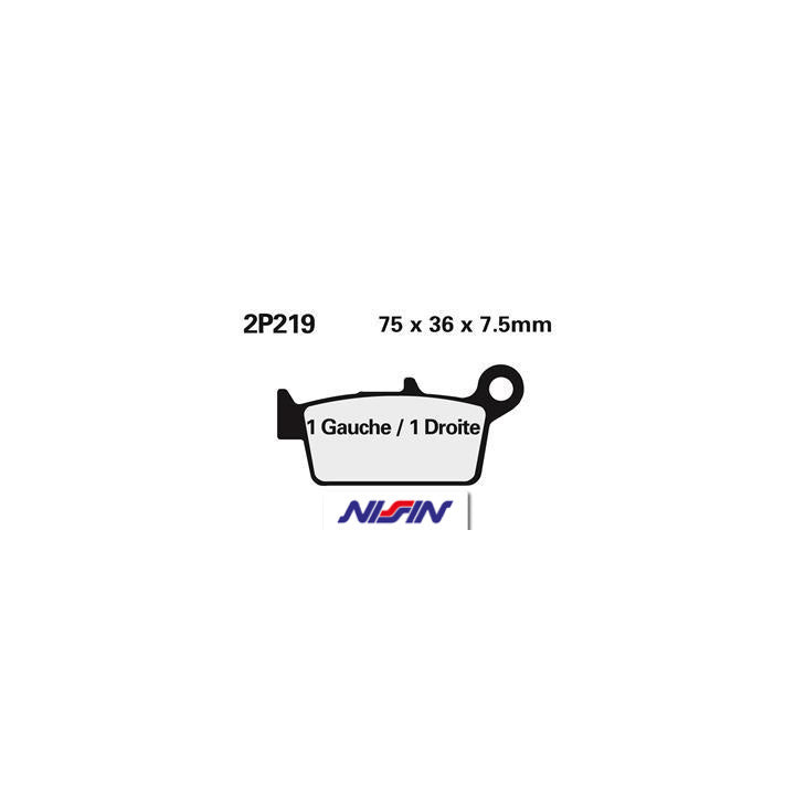 Plaquettes de frein Nissin Off-Road semi-métallique - 2P-219GS