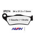 Plaquettes de frein Nissin route /Off-Road métal fritté - 2P-274ST-MX