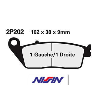 Plaquettes de frein Nissin route semi-métallique - 2P-202NS