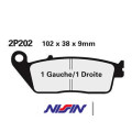 Plaquettes de frein Nissin route semi-métallique - 2P-202NS