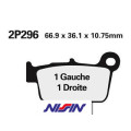 Plaquettes de frein Nissin route /Off-Road métal fritté - 2P-296ST-MX