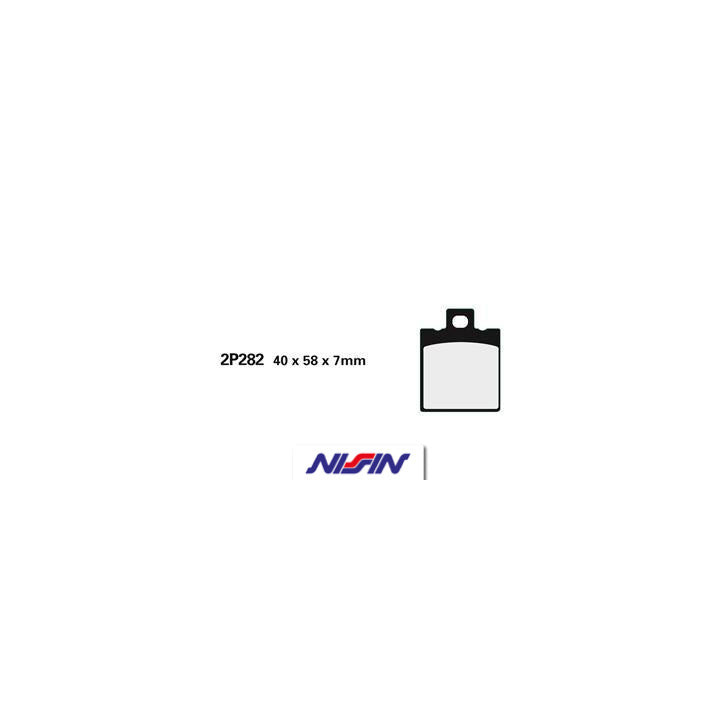Plaquettes de frein avant Nissin 2p-282ns semi-métallique