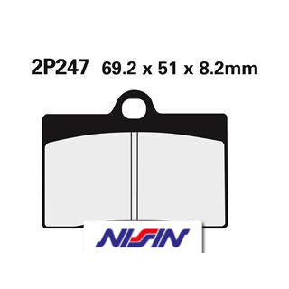 Plaquettes de frein avant Nissin 2p-247ns semi-métallique