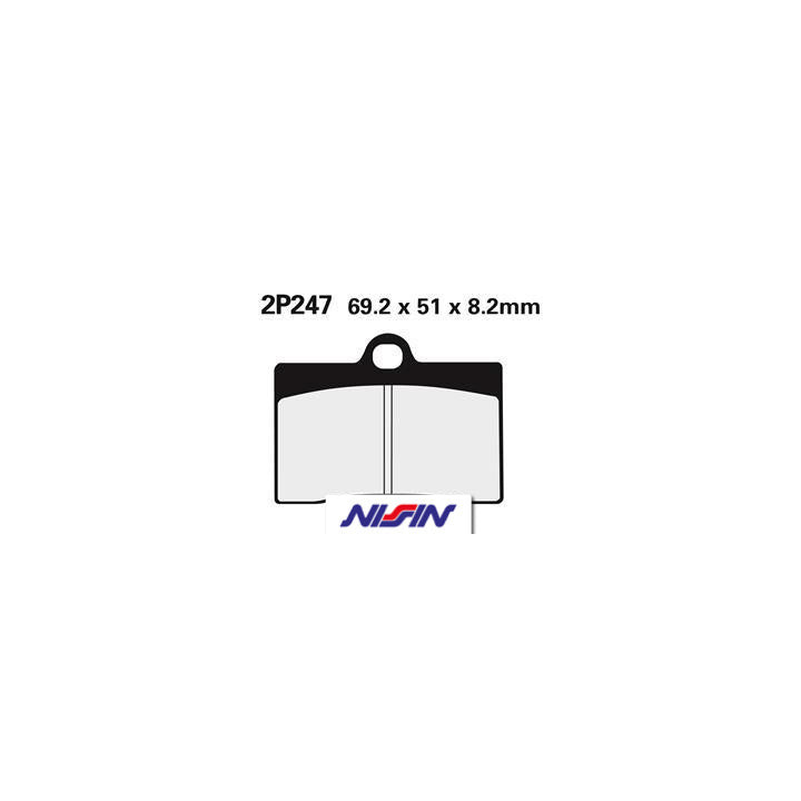 Plaquettes de frein avant Nissin 2p-247ns semi-métallique