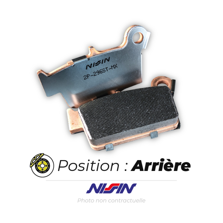 Plaquettes de frein Nissin route /Off-Road métal fritté - 2P-286ST-MX