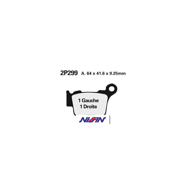 Plaquettes de frein Nissin route /Off-Road métal fritté - 2P-299ST