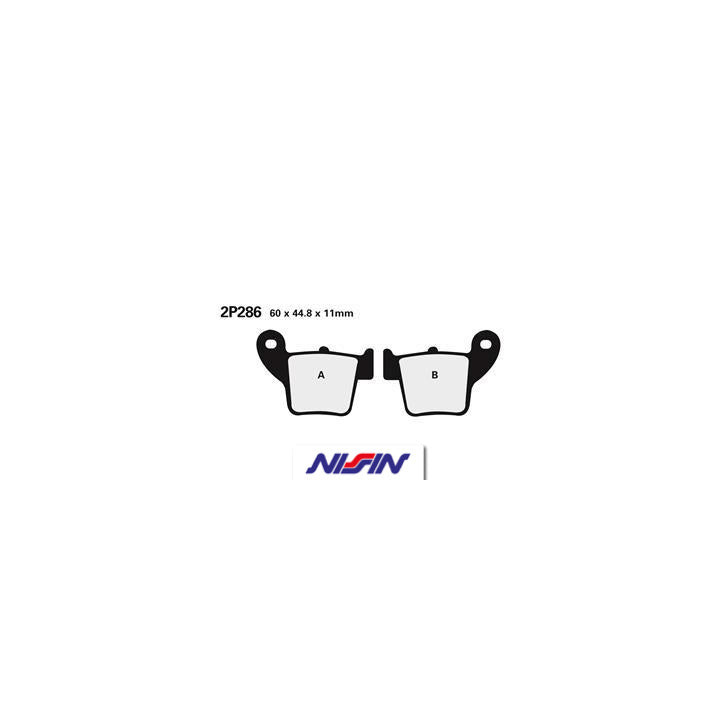 Plaquettes de frein Nissin route /Off-Road métal fritté - 2P-286ST-MX