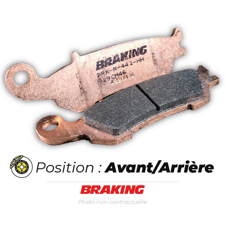 Plaquettes de frein arrière Braking 897cm44 métal fritté ktm/husqvarna