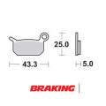 Plaquettes de frein arrière Braking 897cm44 métal fritté ktm/husqvarna