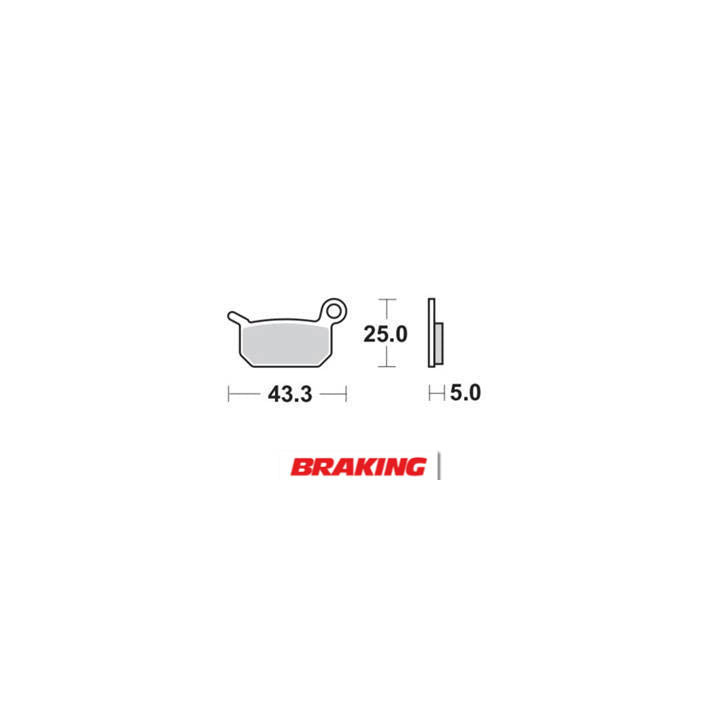 Plaquettes de frein arrière Braking 897cm44 métal fritté ktm/husqvarna