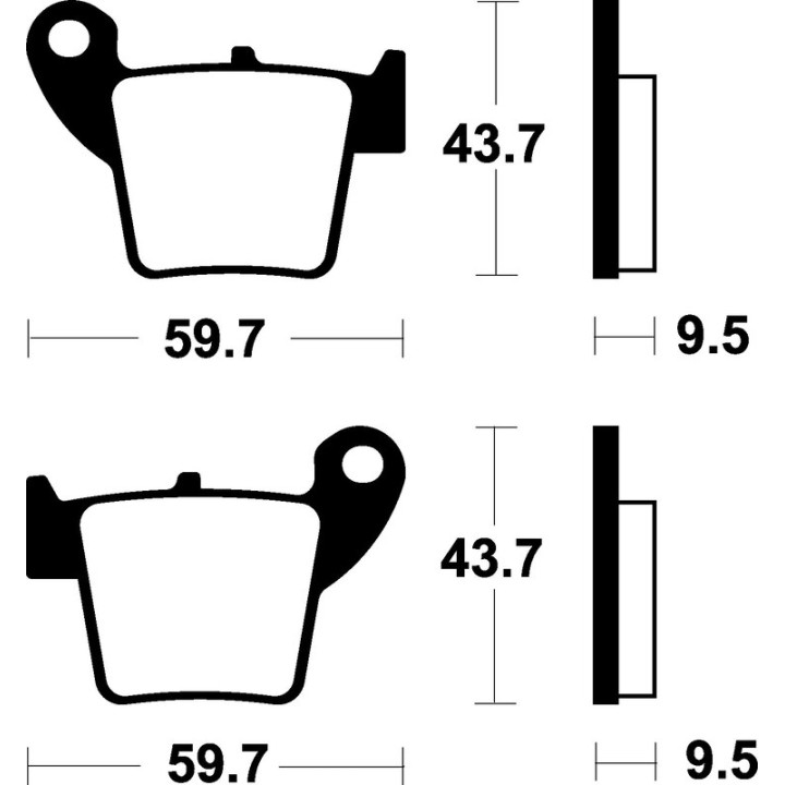 Plaquettes de frein TECNIUM Scooter organique - ME277